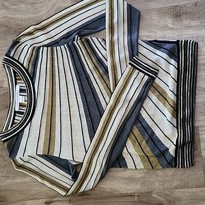 Diane Von Furstenberg metallic light sweater